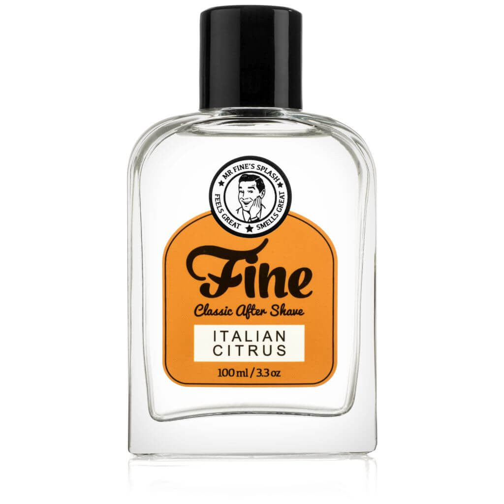 Fine Italian Citrus aftershave splash bottle - natural ingredients guide