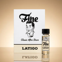 Fine Latigo sample card and vial