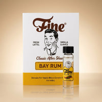 Fine Bay Rum sample card and vial